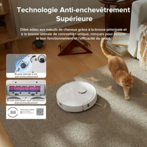 Roborock QV 35A robot aspirateur laveur avec station de vidage automatique
