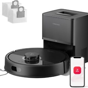 roborock Q7 L5+ Set Aspirateur Robot Laveur avec Station, 8000 Pa Aspiration, Vidange Automatique, 3 Niveaux d'eau, Double Anti-emmêlement, Navigation LiDAR, Idéal pour Poils d'animaux/Tapis, App