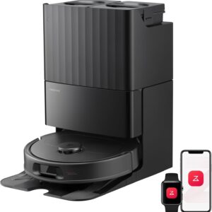 roborock Qrevo S Pro Robot Aspirateur Laveur, 18 500 Pa, 45 °C Séchage à l’air Chaud, 75 °C Autonettoyant à Haute Température, Évitement d'obstacles et Navigation Intelligente, Anti-enchevêtrements