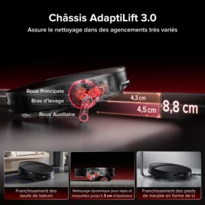 Roborock Saros 20 robot aspirateur laveur avec station complète eau chaude