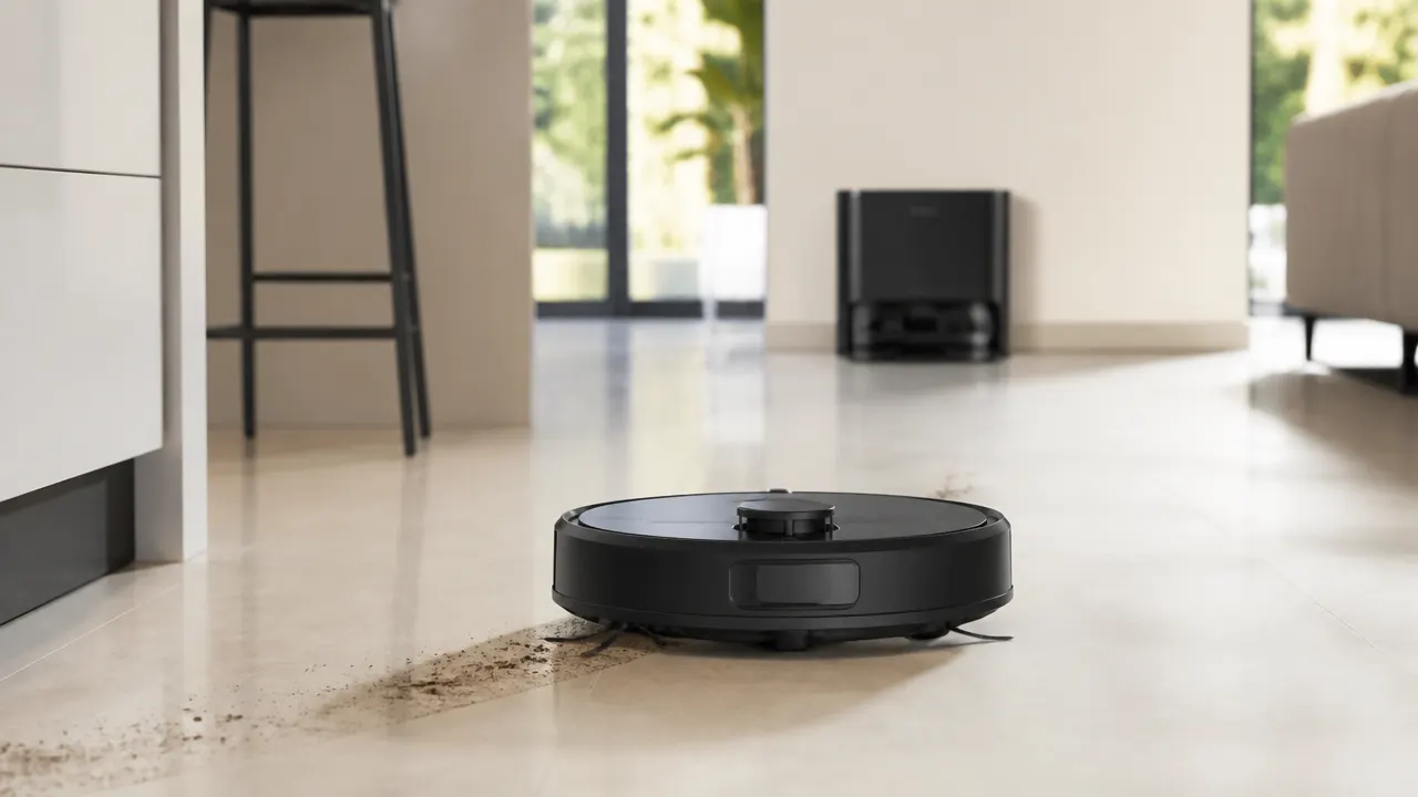Aspirateur robot laveur et vrai rapport qualité prix Aspirateur robot laveur avec station automatique sur un sol dur