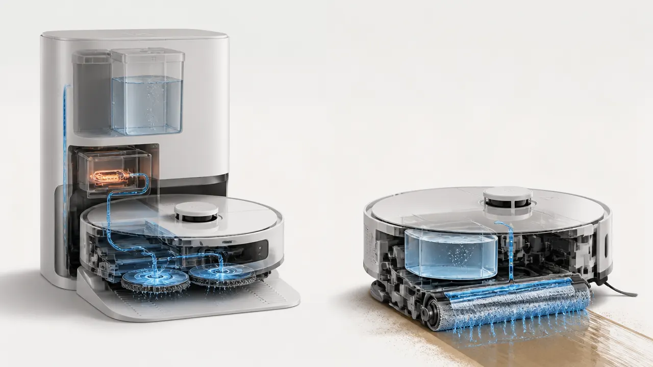 Les deux architectures de lavage à eau chaude Différence entre eau chaude dans la station et eau chaude pendant le nettoyage du sol
