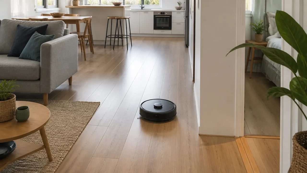 Logement adapte robot laveur Appartement majoritairement en sol dur adapté à un robot laveur