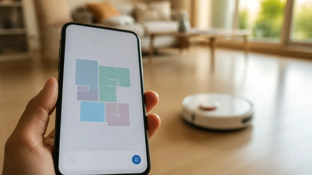 Suivi du nettoyage d'un robot laveur depuis une application